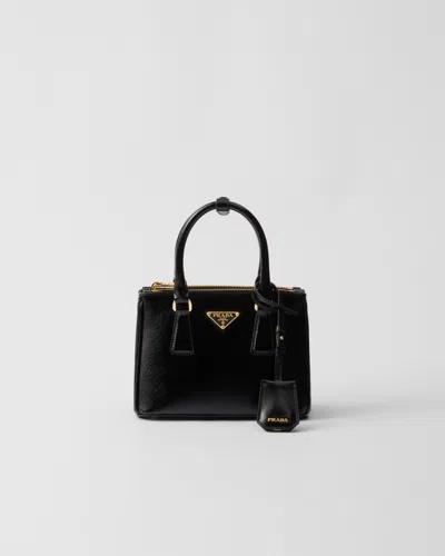 PRADA PRADA GALLERIA PATENT SAFFIANO MINI-BAG