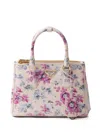 Prada Galleria Printed Saffiano Leather Bag In Pink