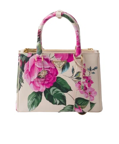 Prada Galleria Saffiano Leather Handbag In Begonia Pink