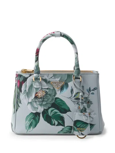 Prada Galleria Saffiano Leather Handbag In Blue