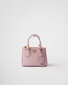 Prada Galleria Saffiano Leather Micro Bag In Alabasterrosa