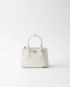 Prada Galleria Saffiano Leather Micro Bag In White