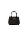 Prada Womens Black Galleria Mini Saffiano-leather Tote Bag In Black