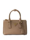 Prada Galleria Saffiano-leather Top-handle Mini Bag In Brown