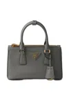 Prada Galleria Saffiano-leather Top-handle Mini Bag In Gray
