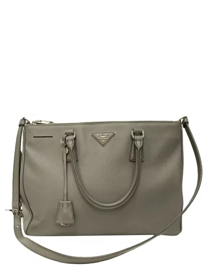 Pre-owned Prada Galleria Saffiano Tote Bag In Gray