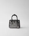Prada Galleria Micro-tasche Aus Satin Mit Verzierungen In Metall