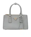Prada Mini Galleria Saffiano Leather Handbag In Gray