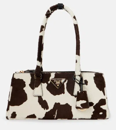 Prada Galleria Small Calf Hair Shoulder Bag