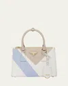 Prada Galleria Small Geometric-print Top-handle Bag In F0p09 Bianco Deserto