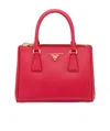 Prada Galleria Small Saffiano Leather Bag In Red