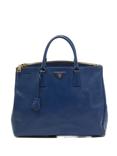 Pre-owned Prada Galleria Tote Bag In Blue