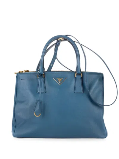 Pre-owned Prada Galleria Tote Bag In Blue