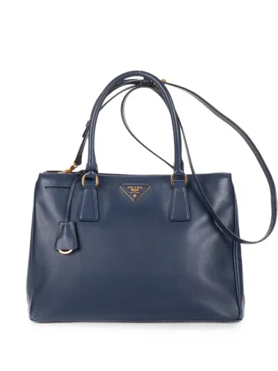 Pre-owned Prada Galleria Tote Bag In Blue