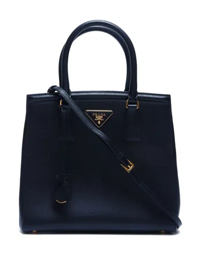 Pre-owned Prada Galleria Two-way Handbag In Black