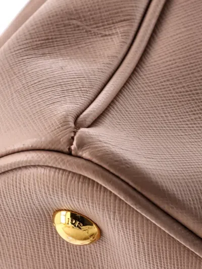 Pre-owned Prada Gardener's Saffiano Leather Medium Tote Bag In Pink