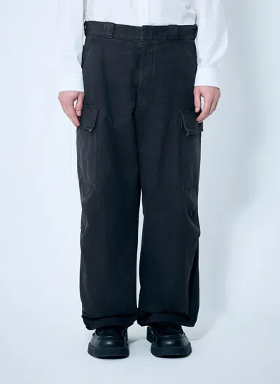 Prada Garment-dryed Cargo Pants In Black