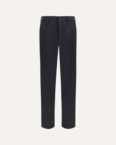 Prada Garment Dyed Cotton Pants In Black