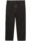 Prada Men's Pantalone Canvas Old In Black  