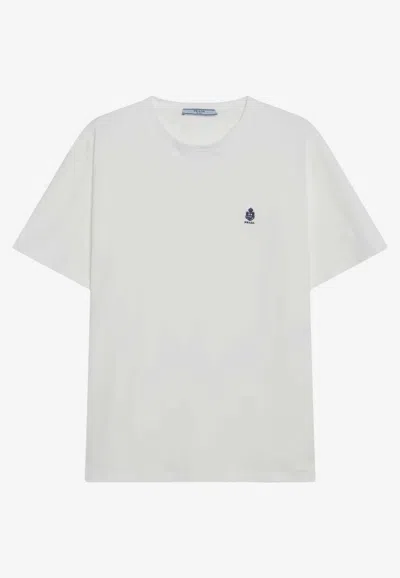 Prada Garment-dyed Logo T-shirt In White