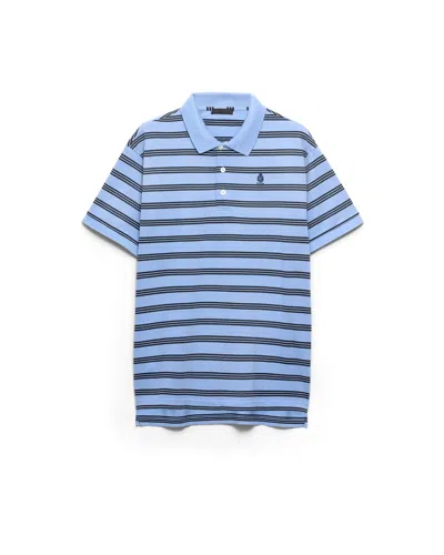 Prada Garment-dyed Poloshirt Aus Baumwolle In Blue