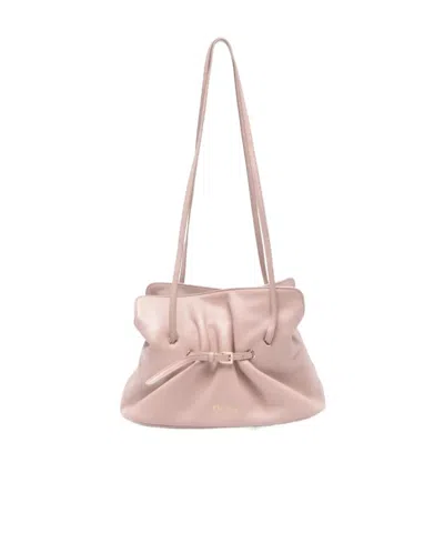 Prada Gathered-detail Buckled Shoulder Bag In Pink