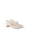Prada Gehäkelte Pumps In Neutral