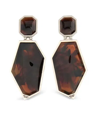 Prada Women's Metal Earrings In Printed