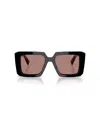 Prada Tortoiseshell-effect Square Sunglasses In Black