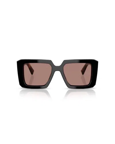 Prada Geometric Black Sunglasses With Iconic Triangle Detail