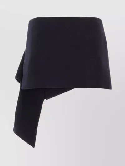 Prada Geometric Detail Wrap Skirt In Black