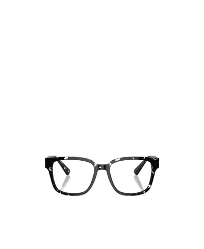 Prada Geometric Frame Flat Mirror In Black