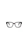 Prada Eyewear Square Frame Glasses In Black