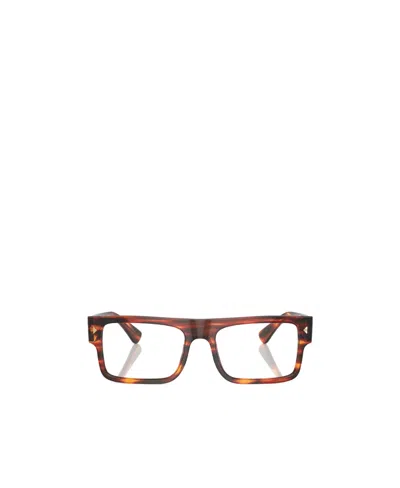 Prada Geometric Frame Flat Mirror In Brown