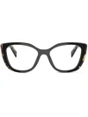 Prada Geometric-frame Glasses In Black