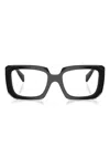 Prada 0pr A03v Oversized Square Frame Sunglasses Crafted In Black