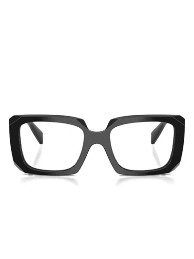 Prada 0pr A03v Oversized Square Frame Sunglasses Crafted In Black