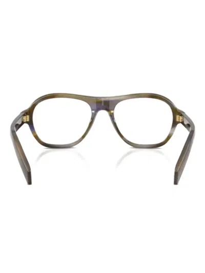 Prada Geometric-frame Glasses In Gray