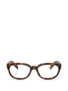 Prada Geometric Frame Glasses In Green