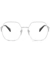 Prada Geometric-frame Glasses In Silber