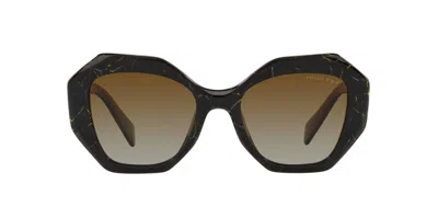 Prada Geometric-frame Sunglasses In Black