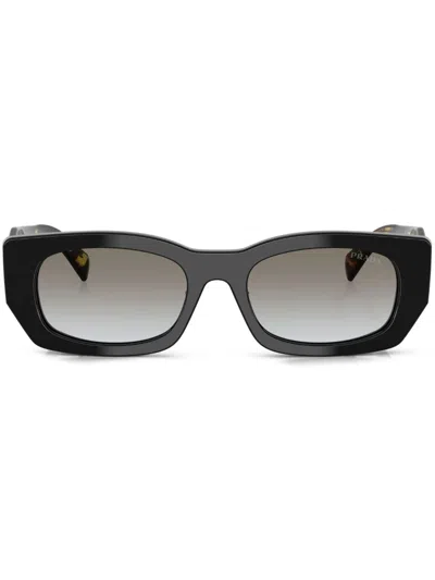 Prada Geometric-frame Sunglasses In Schwarz
