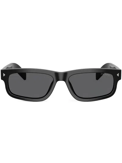 Prada Geometric-frame Sunglasses In Black