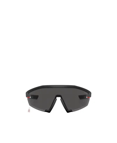 Prada Geometric Frame Sunglasses In Black