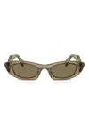 Prada Womens Brown Pr B16s Cat-eye Acetate Sunglasses In Green