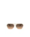 Prada Eyewear Pilot Frame Sunglasses In Brown
