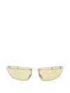 Prada Geometric-frame Sunglasses In Gold