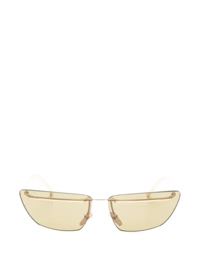 Prada Geometric-frame Sunglasses In Gold