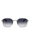 Prada Geometric-frame Sunglasses In Gray