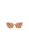 Prada Cat-eye Frame Sunglasses Sunglasses In Nude